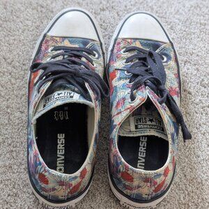 Converse All Star, Flowered, Size 8, great condition.